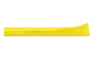 Κίτρινο μόνο τύλιγμα διασπασμένο πλεγμένο Sleeving χρώματος για τα ηλεκτρικά καλώδια