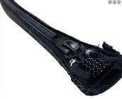 Εύκαμπτο μαύρο πλεγμένο μανίκι περικάλυμμα καλωδίων φερμουάρ για την προστασία καλωδίων