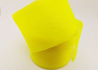Κίτρινο ενιαίο στρώματος επίπεδο φερμουάρ Sleeving Velcro ταινιών πλεγμένο η PET προστιθέμενο