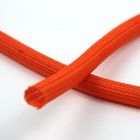 Πορτοκαλί μόνο τύλιγμα διασπασμένο πλεγμένο Sleeving της PET για την προστασία λουριών καλωδίων
