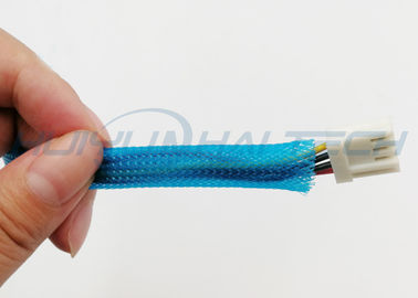 Αγορά Μπλε χρώμα PET εκτάσιμο πλεγμένο Sleeving για τη διαχείριση λουριών καλωδίων καλωδίων PC σε απευθείας σύνδεση κατασκευή