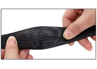 μανίκι καλωδίων 15mm ανθεκτικό στη θερμότητα, ο εκτάσιμος πλεγμένος Μαύρος Sleeving για τη διαχείριση καλωδίων