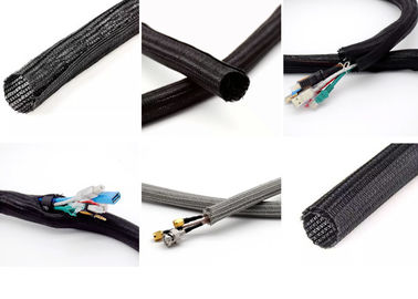Αγορά Μόνο τύλιγμα διασπασμένο πλεγμένο Sleeving UL CSA ROHS λουριών F6 καλωδίων πιστοποιημένο σε απευθείας σύνδεση κατασκευή