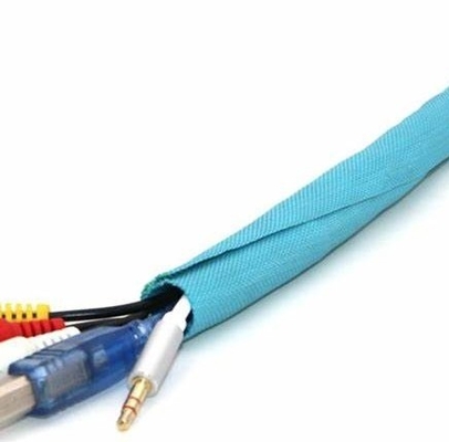 Αγορά SGS μπλε PET μόνο διασπασμένο πλεγμένο Sleeving γδάρσιμο τυλίγματος ανθεκτικό σε απευθείας σύνδεση κατασκευή