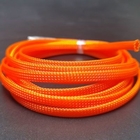 Πορτοκαλί εκτάσιμο πλεγμένο μανίκι της PET χρώματος ελαφρύ εύκαμπτο και γδάρσιμο ανθεκτικό