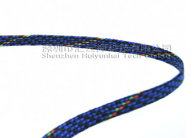 Ζωηρόχρωμο πλεγμένο βαμβάκι Sleeving για την ακουστική δέσμη καλωδίου τροφοδοσίας του λουριού καλωδίων