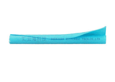 Μπλε μόνο τύλιγμα διασπασμένο πλεγμένο Sleeving της PET για το κλείσιμο του σακακιού καλωδίων