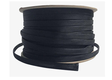 Καλή εξελιξιμότητας απόδειξη πυρκαγιάς Sleeving καλωδίων πλεγμένη διαχείριση με το μαύρο χρώμα