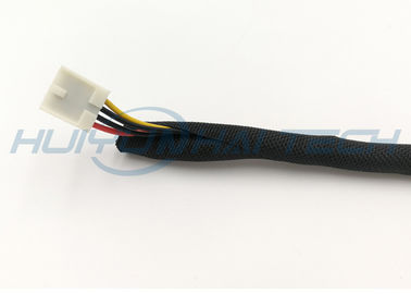 Μαύρο μόνο τύλιγμα διασπασμένο πλεγμένο Sleeving, μόνο κλείνοντας λουρί καλωδίων μανικιών