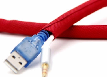 Καυτός τέμνων μόνος τυλίγοντας διασπασμένος πλεγμένος πολυεστέρας Sleeving για τα καλώδια A/V HDMI