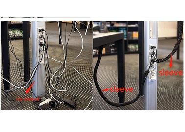 Υλικό πλεγμένο Velcro περικάλυμμα καλωδίων της PET, κάλυψη καλωδίων Velcro για τις συνελεύσεις καλωδίων