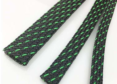 Εκτάσιμο καλώδιο Sleeving, ζωηρόχρωμος αργαλειός Snakeskin πλεγμένων καλωδίων της PET για το λουρί καλωδίων