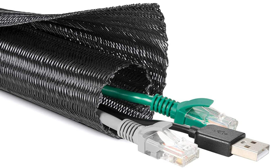 Μόνο τυλίγοντας διασπασμένο πλεγμένο Sleeving αυτοκίνητο λουρί καλωδίων της PET